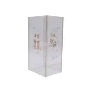 customized hot sale transparent pvc cholyn folding clear acetate box in wholesale