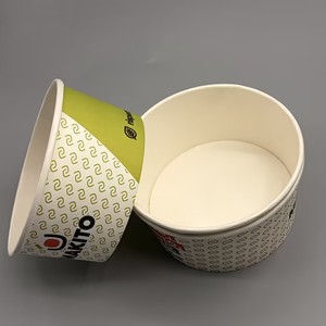 Bol à soupe de nouilles biodégradable, jetable, à paroi simple, avec logo personnalisé pour emballage à emporter - Product Image 1