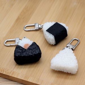Simulation Food Japanese Salmon Sushi Seaweed Rice Ball Rainbow Creative Gift Bag Pendant Keychain Ring - Product Image 5