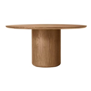Muebles de Comedor de Diseño Artesanal HDC, Mesa de Comedor Redonda con Pedestal Ciro Personalizada, Mesa de Comedor Moderna de Madera para Hogar, <span class=keywords><strong>Bar</strong></span> o Club - Product Image 2