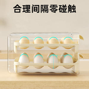 Boîte de rangement pour œufs, type tiroir de réfrigérateur, empilable avec poignée, hermétique, conservation des aliments frais, qualité alimentaire, sans BPA - Product Image 3