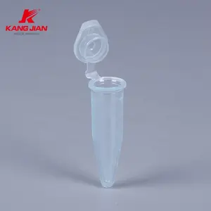 Polipropileno pp limpar 0.2ml 0.5ml 1.5ml laboratório teste transparente chemi micro centrífuga tubo com tampa de imprensa