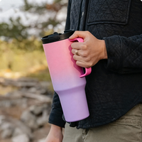 Gobelet isotherme 40 oz en acier inoxydable 304, tasse de voyage isolée avec couvercle 2-en-1 pour porte-gobelet et camping
