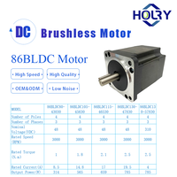 Moteur CC sans balais de précision pour automatisation industrielle, haute efficacité, faible bruit, 86 mm, NEMA 34, 48 V, 110 V, 220 V, 785 W, 3000 tr/min