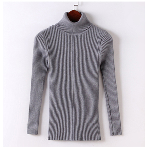 Donne di autunno Dolcevita di Alta Collo di Colore Solido Sottile A Maniche Lunghe A Righe Lavorato A Maglia Delle Signore Leggero Pullover Maglione - Product Image 6