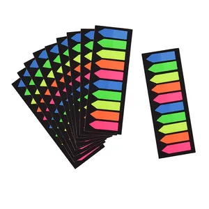 Marcadores de página de fita de cor neon para fazer lista de índice transparente note adesiva