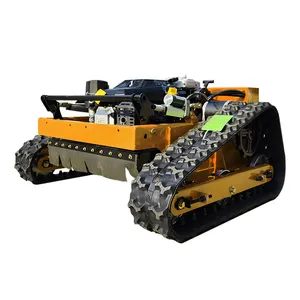 Taşınabilir robot çim biçme makinesi küçük paletli ev bahçe kar itici çim biçme makinesi kesme mesafesi 550 mm kablosuz uzaktan kumanda