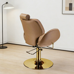 Fauteuil de Salon de Luxe Inclinable pour Femme avec Repose-Pieds Doré Autonome, Design Coquille, Idéal Maquillage, Cils, Tatouage – Vente Directe Usine - Product Image 4