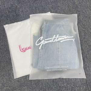 Customized reusable frosted packaging zipper bag jewelry plastic zipper bag