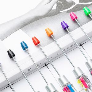 Bolígrafo de 4 colores con cuentas DIY - Lindos marcadores multicolor para estudiantes, divertidos bolígrafos de plástico con clic para tomar notas e ideas de regalos - Product Image 2