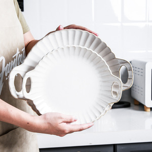 Juego de Vajilla de Cerámica de Estilo Japonés para el Hogar, Diseño de Crisantemo, Apto para Microondas, Cocido a Alta Temperatura, Platos y Tazones Creativos - Product Image 4