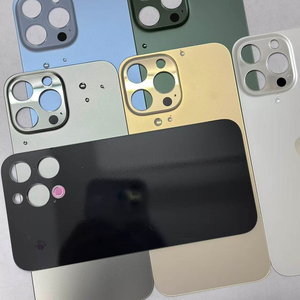 แผงเปลี่ยนอะไหล่แท้สำหรับ iPhone 13 Pro 13ProMax 14proMax ฝาหลังแบตเตอรี่พร้อมกรอบและแถบกระจกแบบมีรูใหญ่ - Product Image 3