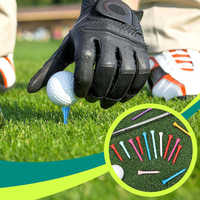 Tees de golf en bois en vrac, multicolores, ensemble de tees de golf en bois de différentes tailles, biodégradables, respectueux de l'environnement