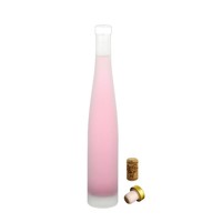 Usine dernière conception vide verre bouteille de vin de glace personnalisé 400ml givré doux dur alcool boisson liqueur bouteille