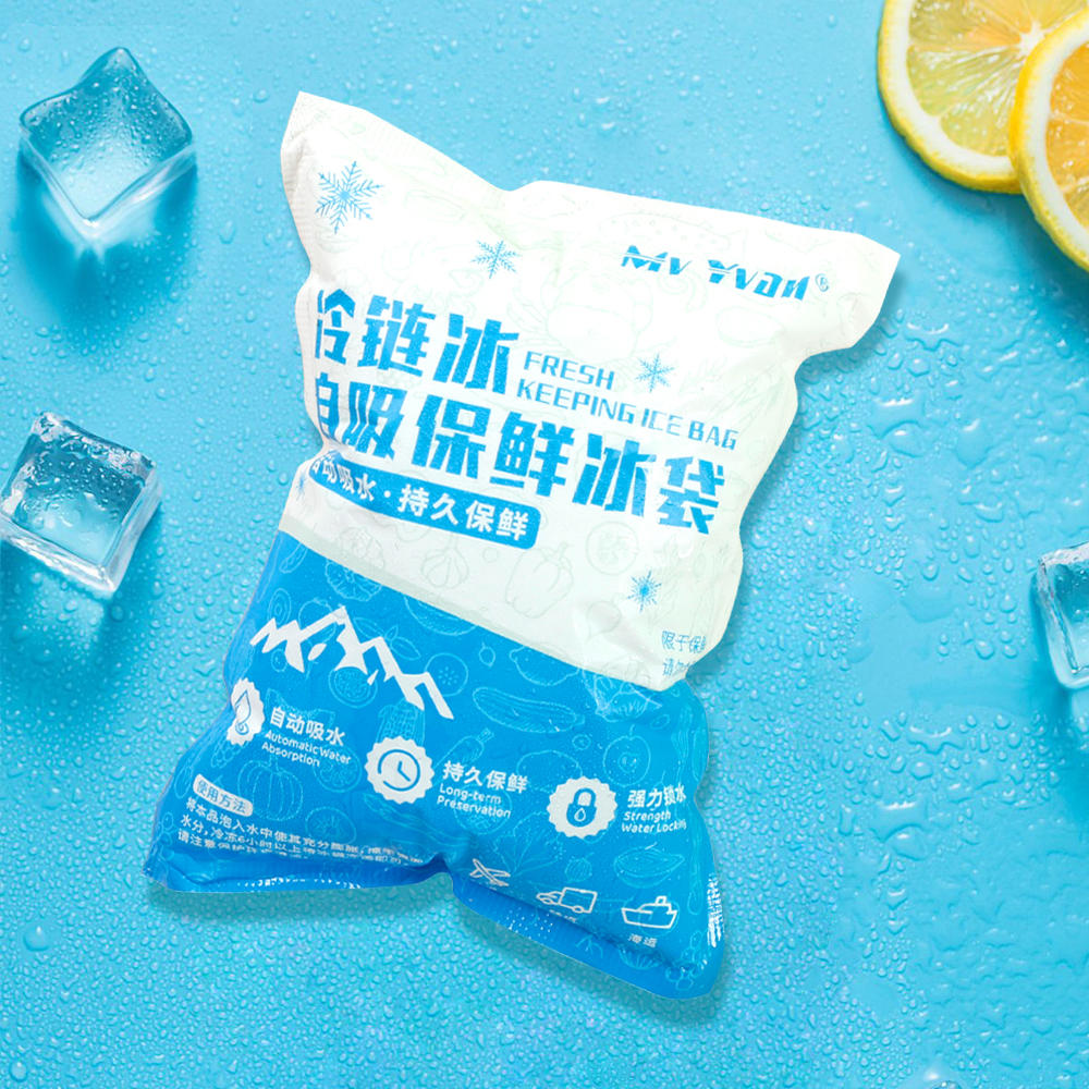 Super Absorb Water Ice Pack Dry Ice Packs Bags Cooler Box Ice Pack for Food Delivery Super Absorb Water Ice Pack Dry Ice Packs