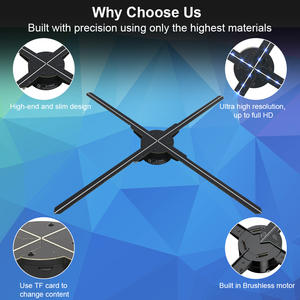 Ventilateur d'hologramme 4K 3D de 65cm avec 4 lames et logo brillant pour la publicité de Noël et la promotion intérieure - Product Image 3