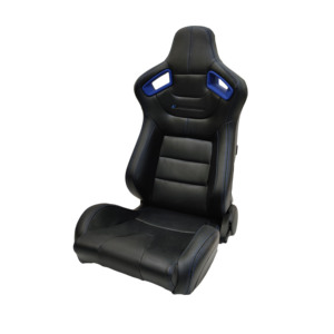 Asiento de Competición MASSAIT 53B con Aspecto de Carbono y Respaldo Curvo, con Orificios de Ventilación y Color de Seguridad - Product Image 3
