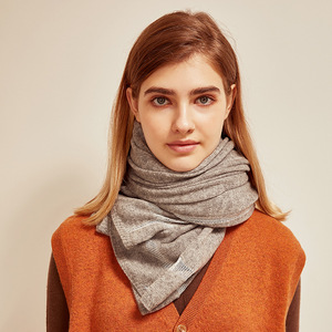 内モンゴル産 ピュア カシミヤ100% 無地 ニット スカーフ ショール（女性用） - Product Image 3