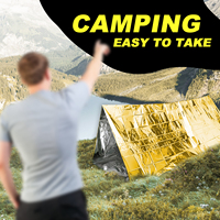 Vente en gros d'accessoires de camping en plein air, couverture thermique pliable de secours, survie, urgence et randonnée