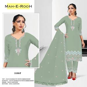 Costume pakistanais de meilleure qualité pour mariage, pantalon prêt à l'emploi, vente à l'exportation depuis l'Inde, costume Salwar en coton pour pelouse - Product Image 4