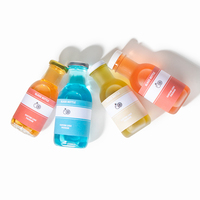 Aangepaste lege glazen flessen met schroefdop (250ml, 350ml, 500ml) voor koudgeperste sappen, dranken, frisdrank, melk en koffie.