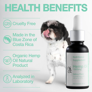 Costa Rican Blue Zone Hanföl tropfen für Hunde-Reduzieren Sie Entzündungen Stress Schmerzen Hüft-/Gelenk gesundheit Besserer Schlaf Immun unterstützung - Product Image 3