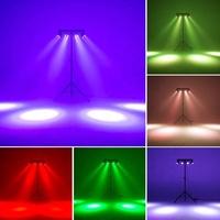 Kit de 48 projecteurs LED RGBW 60W pour scène DJ avec 25 angles de faisceau, contrôle DMX512, indice de protection IP33, 8 canaux, support et sac de transport