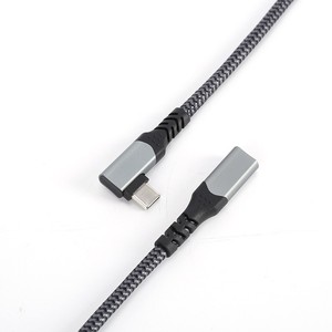 Lung Kay Type C Extension <b>Cable</b> Male 90 Degree <b>To</b> Female <b>USB</b> 3.1 Gen2 5A Data <b>Cable</b> PD100W Fast Charging - Product Image 3