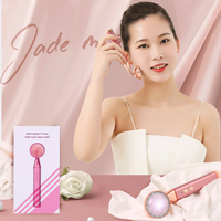 Haute qualité thérapie par la lumière LED beauté vibration sonique Jade visage rouleau Machine de Massage du visage dispositif de levage de la peau