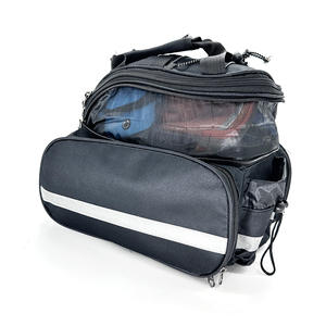 ポータブル自転車リアラックバッグ反射ストラップ付き折りたたみ式多機能バイクパニエバッグ防水リアバイクライディングバッグ - Product Image 4