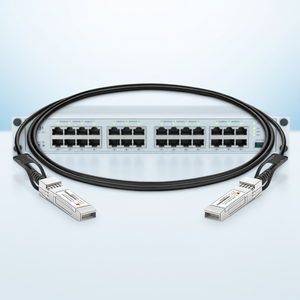 สายเคเบิลแบบ Twinax Copper SFP28 DAC 25G ความยาว 1 ม. 3 ม. 5 ม. 7 ม. แบบ Passive ใช้งานร่วมกับ Cisco/Juniper/Dell ได้ พร้อมใช้งาน จัดส่งได้ทันที - Product Image 1