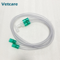 Circuit respiratoire pour anesthésie vétérinaire, tube corrugué, tuyau respiratoire jetable pour appareil d'anesthésie, hôpital vétérinaire