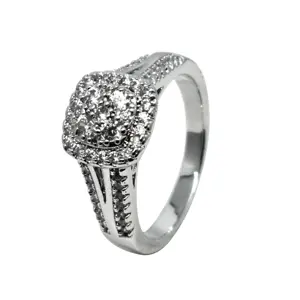 Sterling Silver Engagement Love S925 Stamp Silver Ring Women
