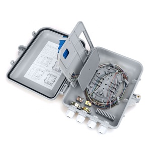 12-Core 1x8 PLC Splitter <span class=keywords><strong>Termination</strong></span> Box FTTH Exterior Impermeable Montaje en pared o poste con conector de fibra óptica SC - Product Image 2