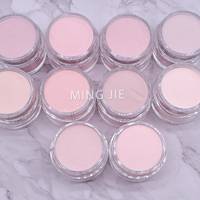 Poudre acrylique rose professionnelle hautement pigmentée pour ongles, couvrance lisse