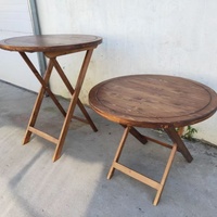 Table de banquet pliable en bois de style ferme moderne, finition naturelle, pour hôtels, réceptions de mariage, lieux de restauration en plein air et parcs