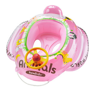 SwimBoBo Kids Inflatable <b>Swim</b> <b>Ring</b> With Steering Wheel And Seat For <b>Babies</b> 0-24 Months Pool Water Park Use Cartoon Pattern - Product Image 5