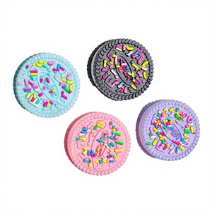 DS5484 Kawaii Cookies/Biscuit Sensory Decompression Fidget Squeeze Stress Relief <b>Squishy</b> Toy TPR Material for Kids Adults Unisex - Product Image 2