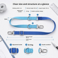 Sangle de téléphone en nylon élargie de haute qualité, durable et compatible avec tous les scénarios, réglable de 105 à 155 cm avec crochet d'attache flexible pour appareil photo