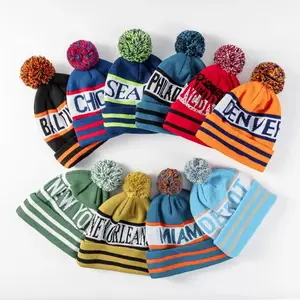 Nhà Máy Trực Tiếp Tùy Chỉnh Đan Tùy Chỉnh Mùa Đông Beanie Đan Hat Với Jacquard Logo