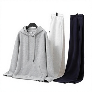Conjunto de Sudadera con Capucha Gruesa para Invierno, Fabricantes de Ropa, Sudadera con Capucha y Pantalones Deportivos Personalizados, Unisex, Talla Grande - Product Image 4