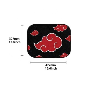 Alfombrillas Universales para Auto JDM <span class=keywords><strong>Akatsuki</strong></span> Cloud <span class=keywords><strong>Rojas</strong></span> de Tela, 4 Piezas, Alfombras de Anime para Interiores de Auto, Compatibles con la Mayoría de los Vehículos - Product Image 4