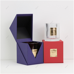 مجموعات هدايا شموع فاخرة للبيع بالجملة علبة مربعة لتعبئة الشمع للتزيين مع صناديق تغليف الشمع مطبوعة بطباعة أختام - Product Image 3