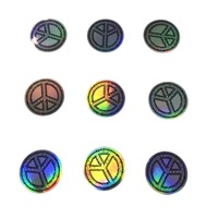 Rouleau d'étiquettes holographiques anti-contrefaçon 3D holographique personnalisé autocollant hologramme cercle original