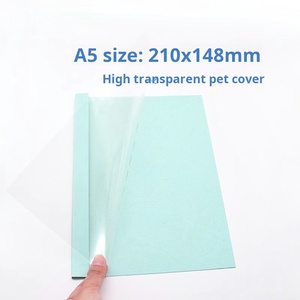 A5 trong suốt PVC Leather Book <span class=keywords><strong>cover</strong></span> cho văn phòng tài liệu nóng chảy phong bì ràng buộc với keo cho tổ chức công việc của bạn Chất liệu - Product Image 4