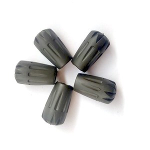 Fundas Universales para Puntas de Bastones de Trekking, Cabeza de Bala de Goma Negra, Accesorios para Senderismo, Bastones de Caminata - Product Image 1