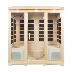 Wholesale Customized Infrared Sauna Canada Hemlock Sauna Room with <b>Wooden</b> Handle - Product Image 1