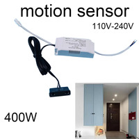 Interrupteur de contrôle LED pour armoire à capteur IR, simple ou double porte, 400W, haute puissance, marche/arrêt automatique, AC100-240V, OEM usine