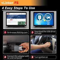 Vgate VLinker FS ELM327 para Ford FORScan HS/MS-CAN ELM 327 OBD 2 OBD2 Herramienta de Diagnóstico para Automóviles, Interfaz de Escáner OBDII para Mazda