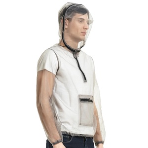 Camicia protettiva Ultra leggera da esterno in Mesh giacca estiva Casual con cappuccio per campeggio e pesca Anti-zanzara scudo per insetti - Product Image 4
